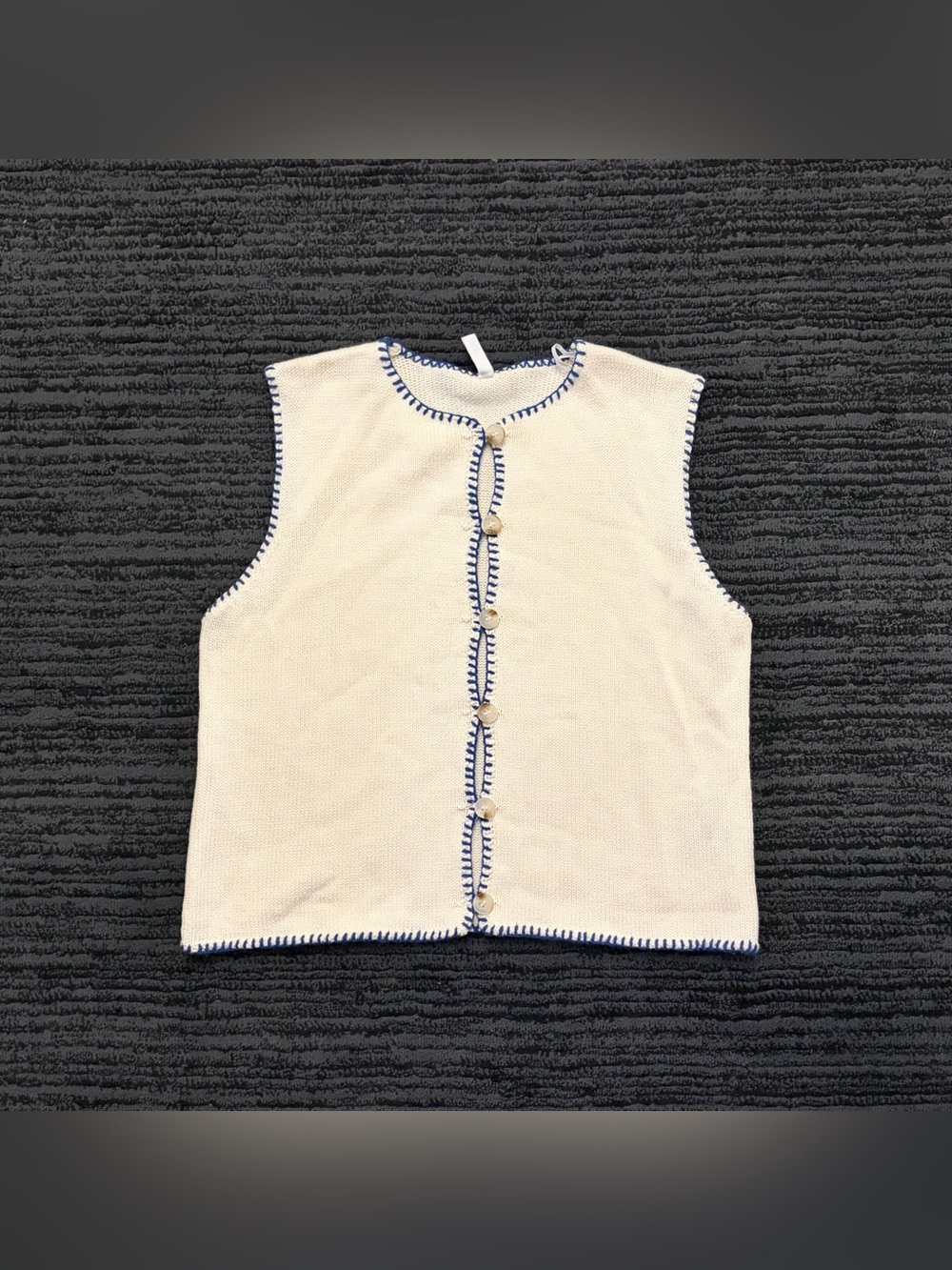 Wishlist button front knit sweater vest